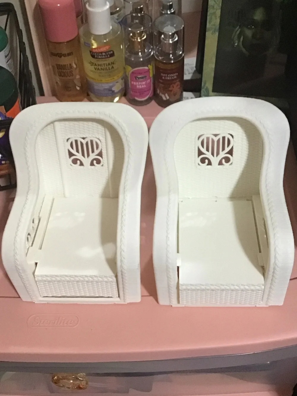 1983 BARBIE Set of 2 WICKER STYLE CHAIRS LIKE NEW!!